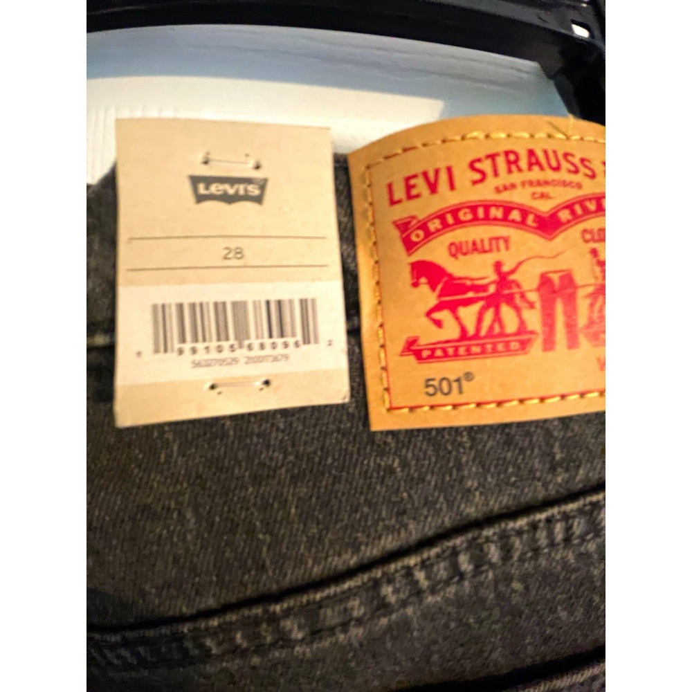 Levi's 501 Womens Black Denim Cut Off Shorts High Rise Button Fly Size 28 NWT